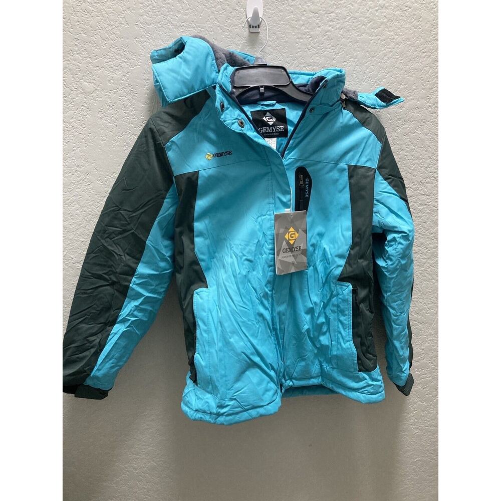 GEMYSE Womens S Blue Mountain Waterproof Ski Snow Jacket Winter Rain Coat